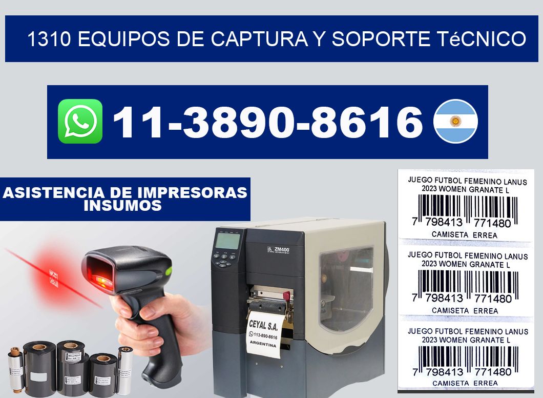 1310 Equipos de Captura y Soporte Técnico