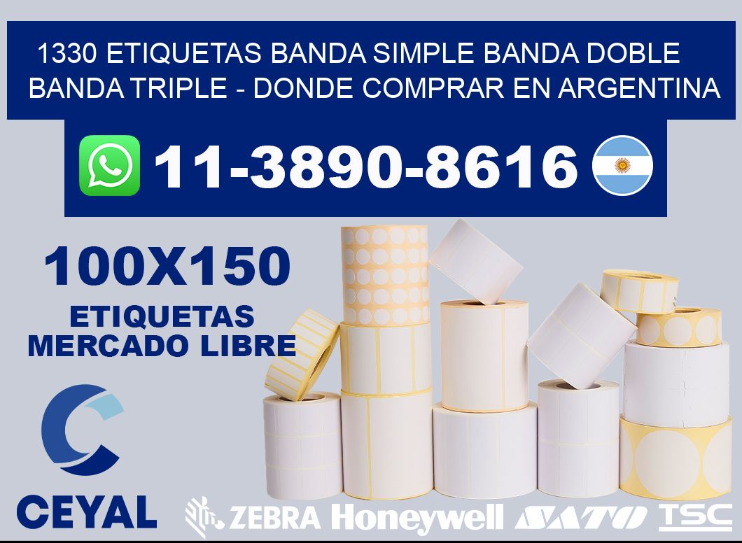 1330 etiquetas banda simple banda doble banda triple - Donde Comprar en Argentina