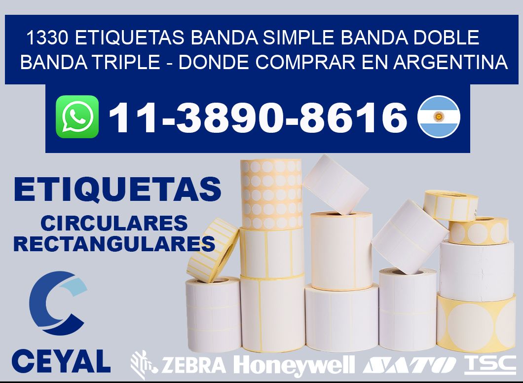 1330 etiquetas banda simple banda doble banda triple - Donde Comprar en Argentina