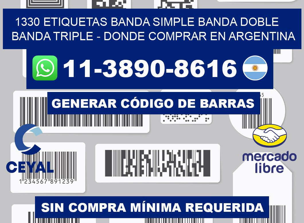 1330 etiquetas banda simple banda doble banda triple - Donde Comprar en Argentina