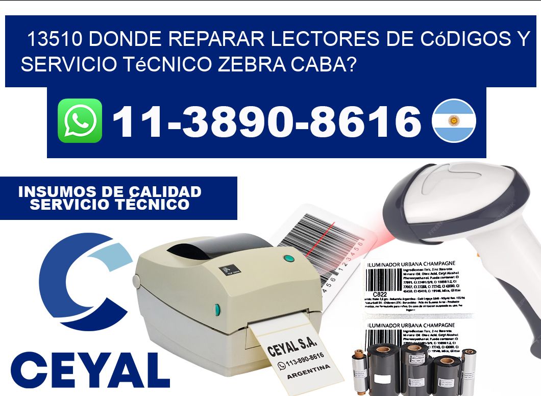 13510 donde reparar Lectores de Códigos y Servicio Técnico zebra Caba?