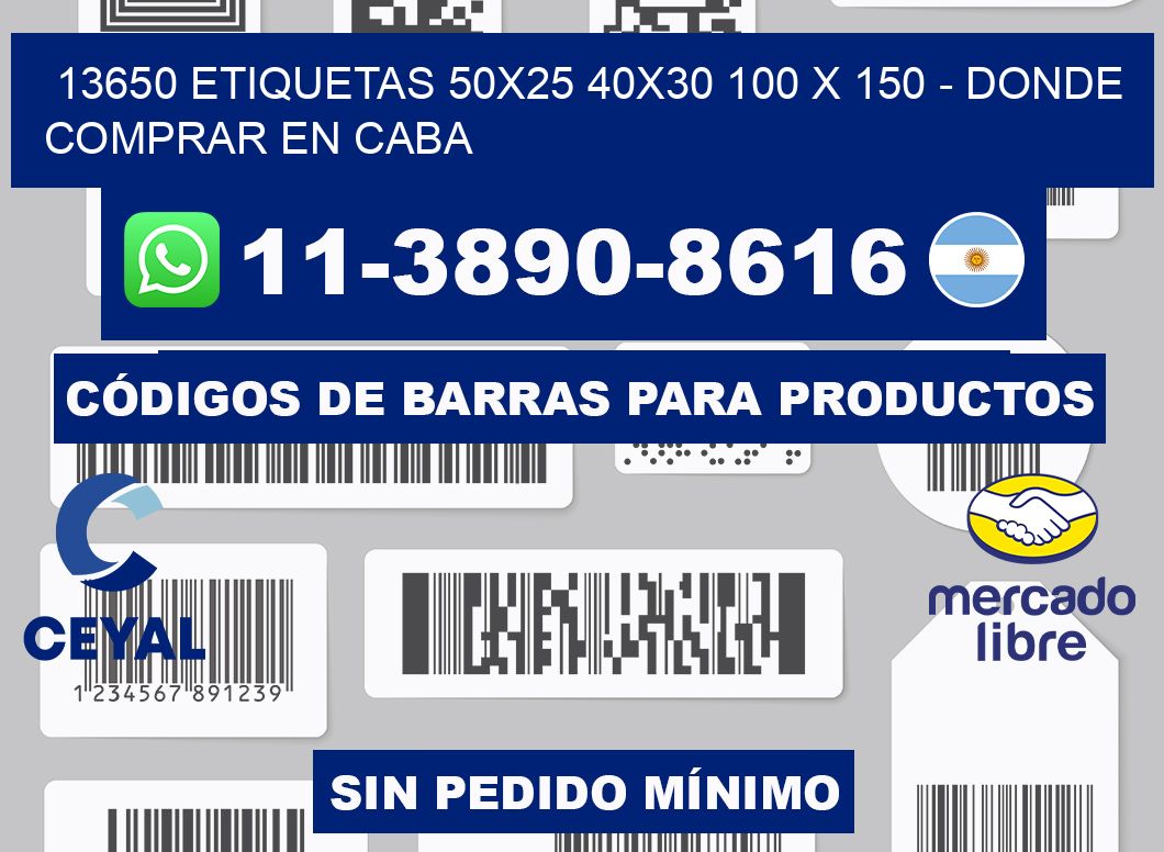 13650 etiquetas 50x25 40x30 100 x 150 - Donde Comprar en Caba