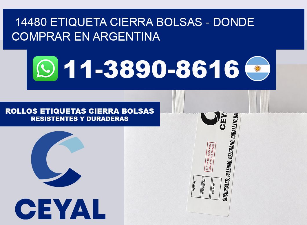 14480 etiqueta Cierra Bolsas – Donde Comprar en Argentina