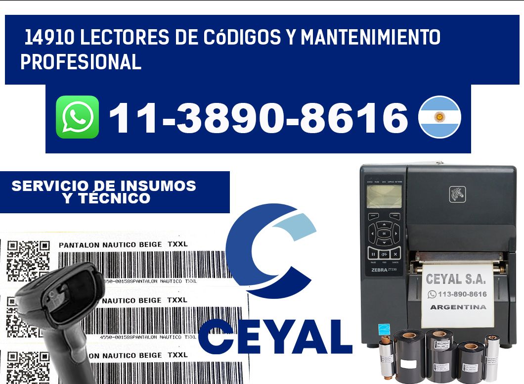 14910 Lectores de Códigos y Mantenimiento Profesional