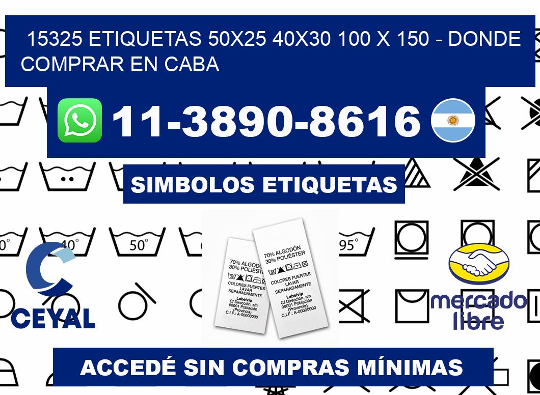 15325 etiquetas 50x25 40x30 100 x 150 - Donde Comprar en Caba