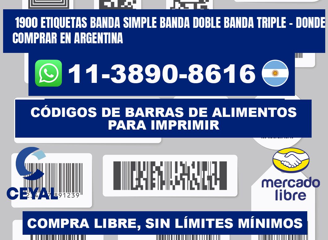 1900 etiquetas banda simple banda doble banda triple - Donde Comprar en Argentina