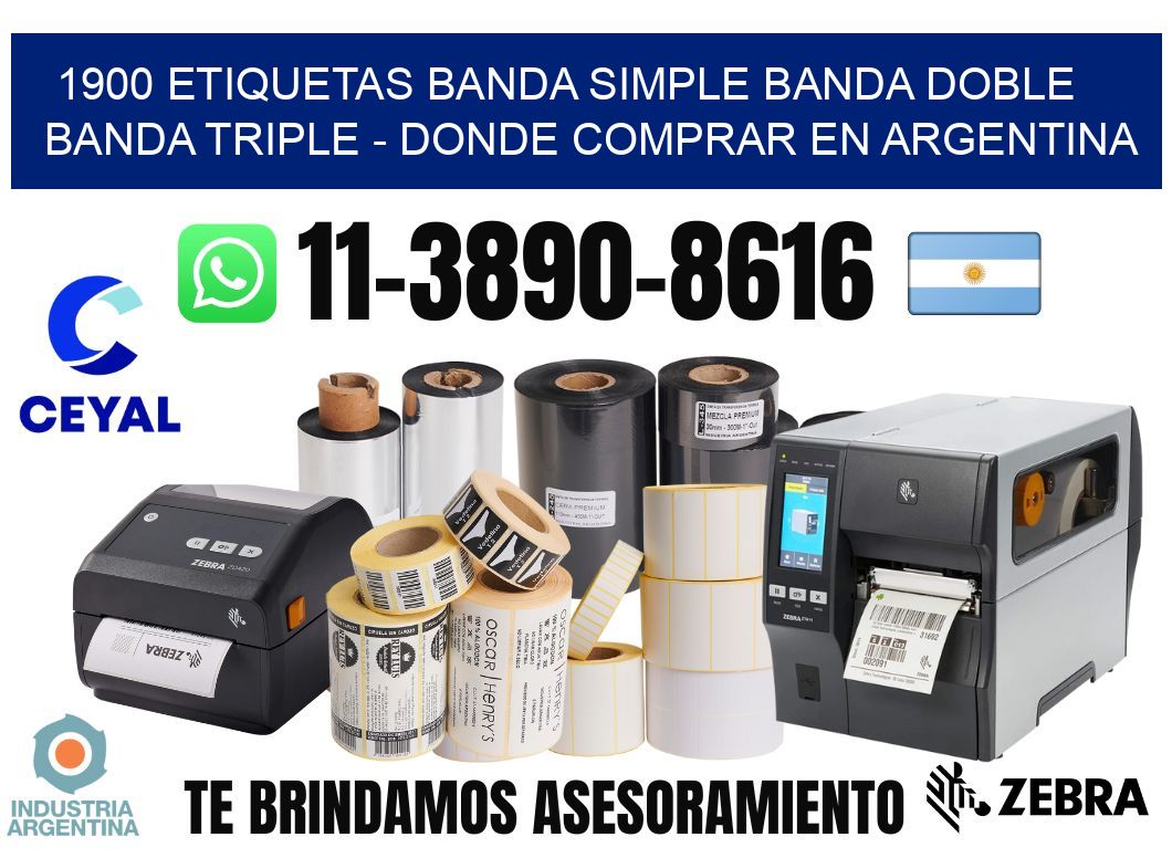 1900 etiquetas banda simple banda doble banda triple - Donde Comprar en Argentina