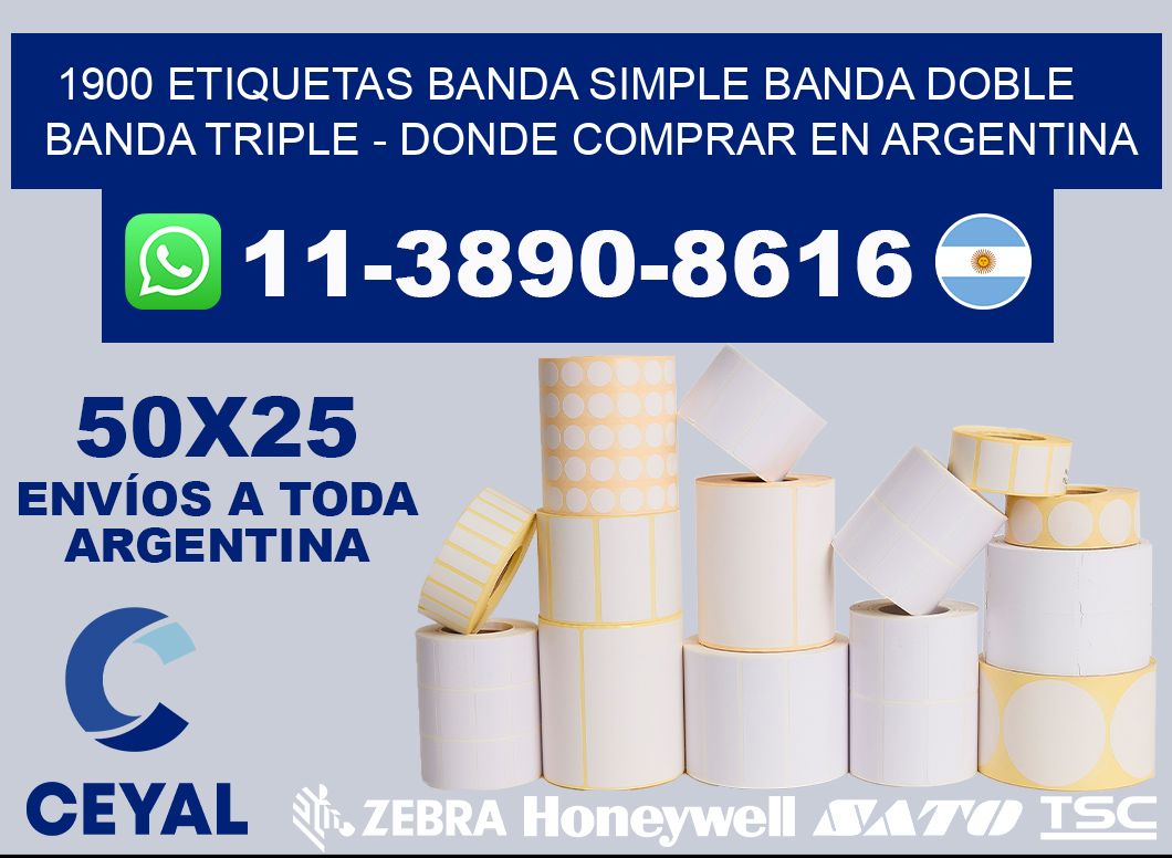 1900 etiquetas banda simple banda doble banda triple - Donde Comprar en Argentina