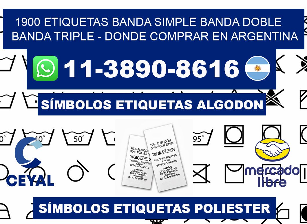 1900 etiquetas banda simple banda doble banda triple - Donde Comprar en Argentina