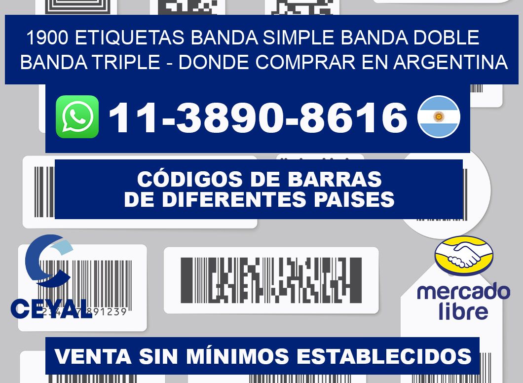 1900 etiquetas banda simple banda doble banda triple - Donde Comprar en Argentina