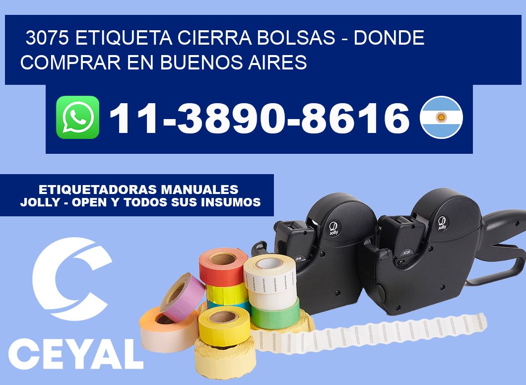 3075 etiqueta Cierra Bolsas - Donde Comprar en Buenos Aires