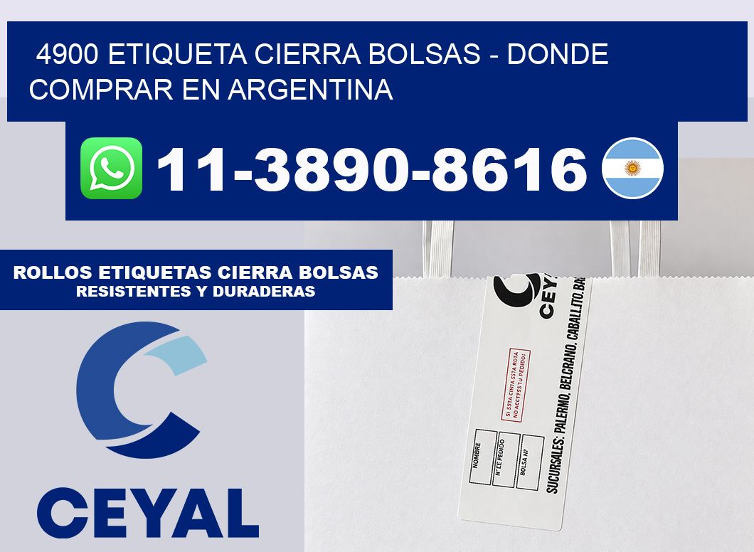4900 etiqueta Cierra Bolsas – Donde Comprar en Argentina