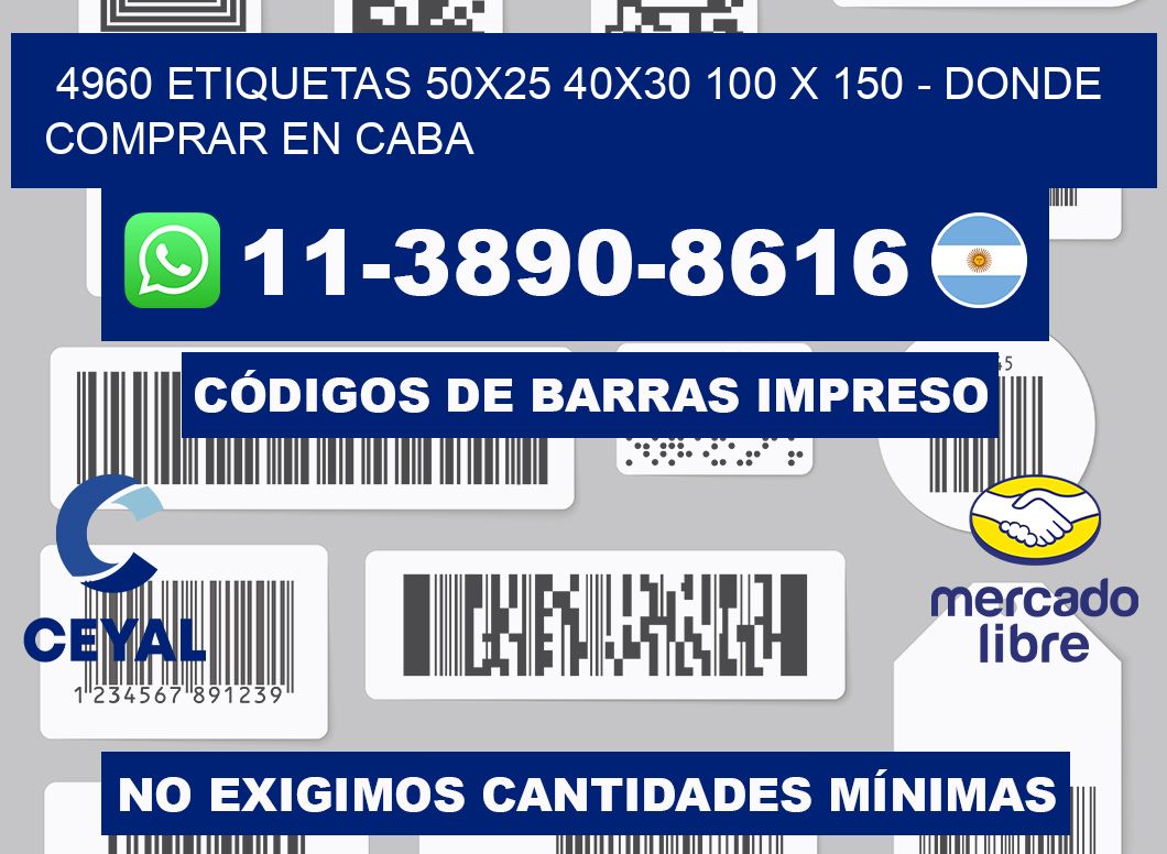 4960 etiquetas 50x25 40x30 100 x 150 - Donde Comprar en Caba