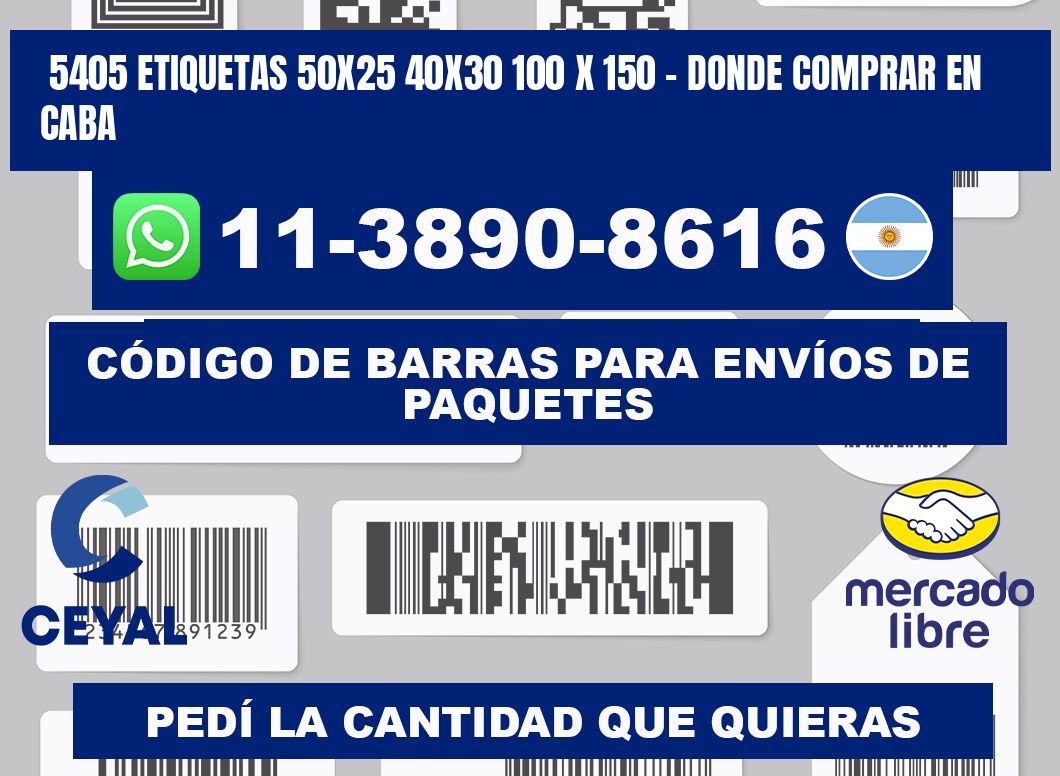 5405 etiquetas 50x25 40x30 100 x 150 - Donde Comprar en Caba