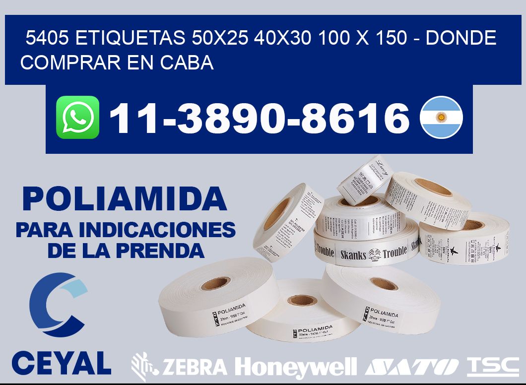 5405 etiquetas 50x25 40x30 100 x 150 - Donde Comprar en Caba