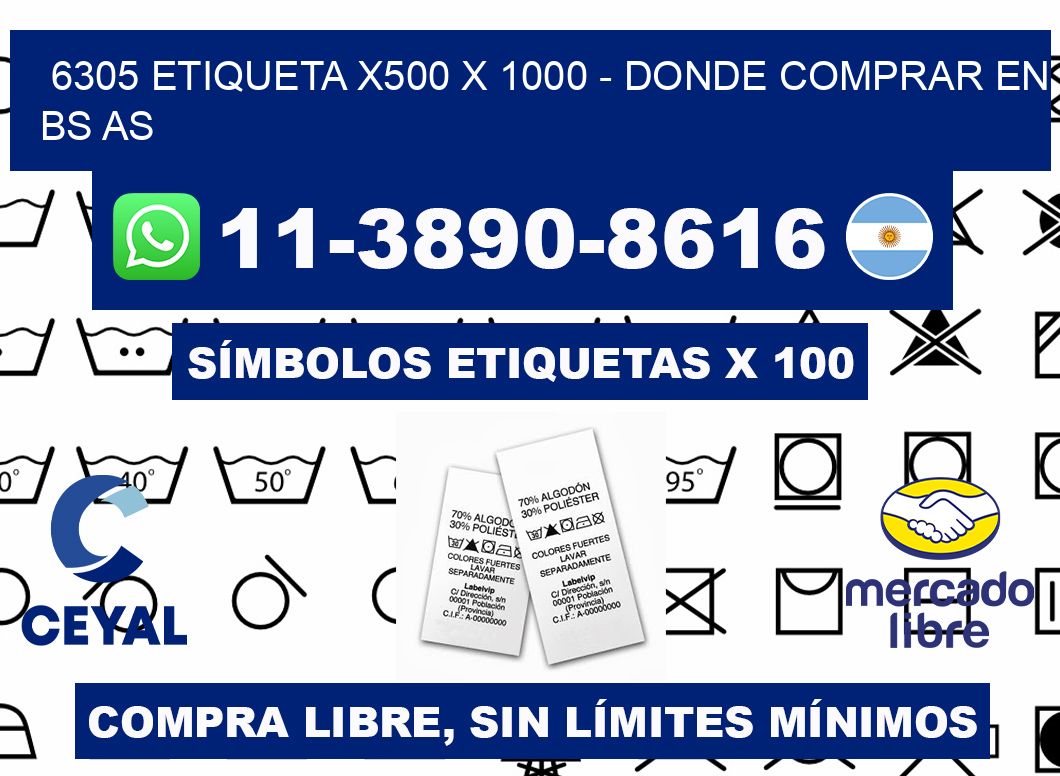 6305 etiqueta x500 x 1000 - Donde Comprar en bs as
