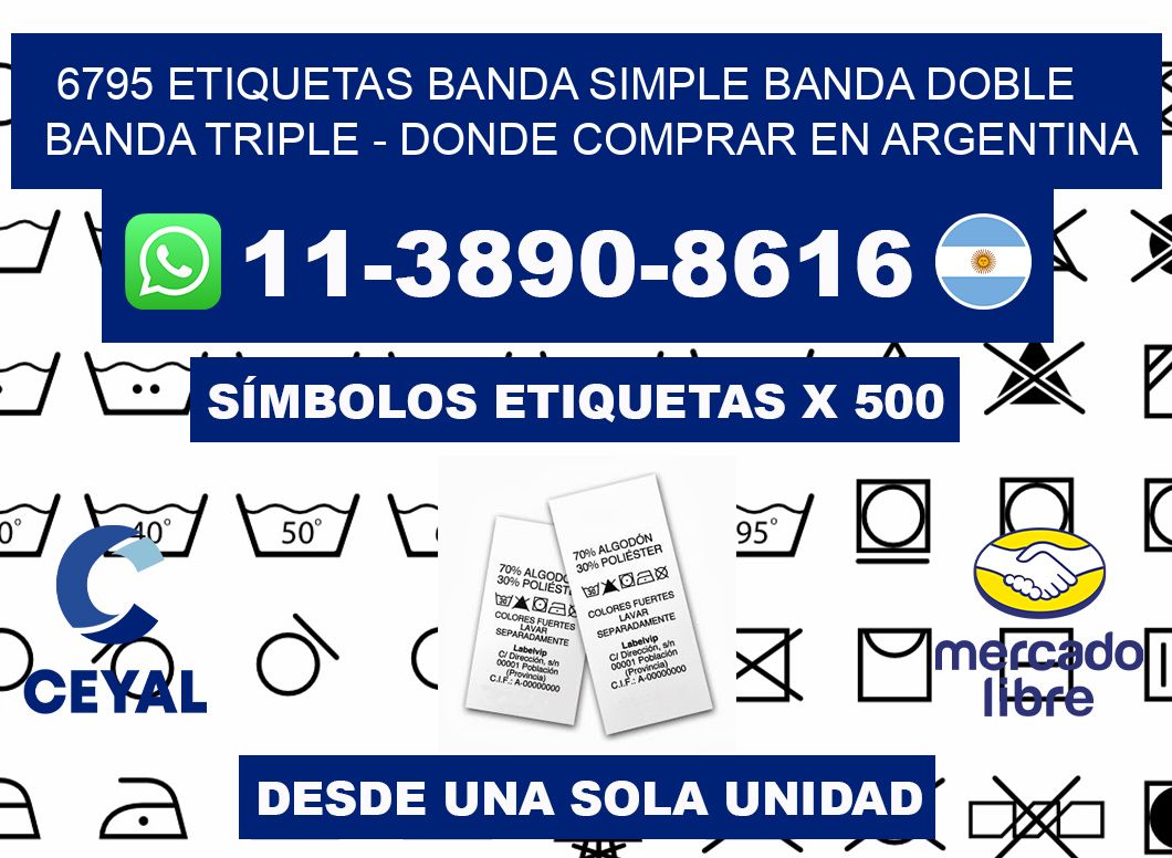6795 etiquetas banda simple banda doble banda triple - Donde Comprar en Argentina