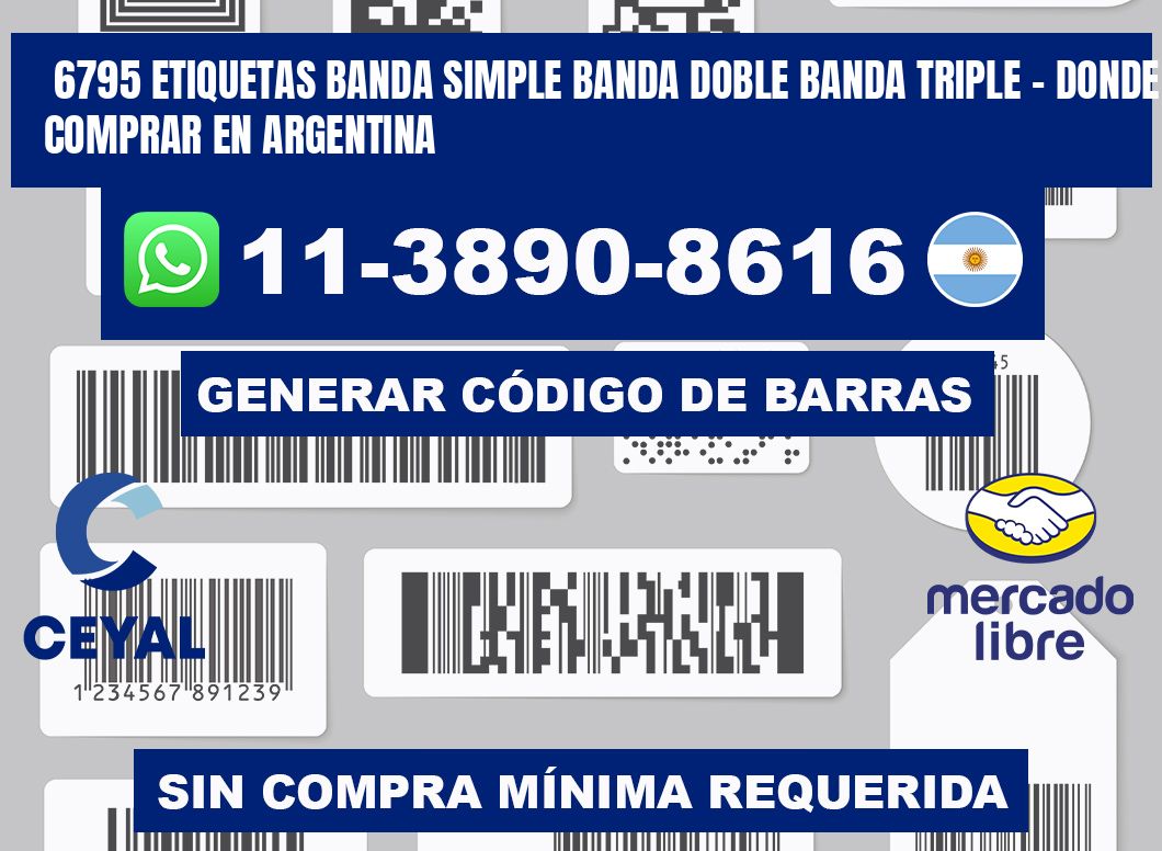 6795 etiquetas banda simple banda doble banda triple - Donde Comprar en Argentina