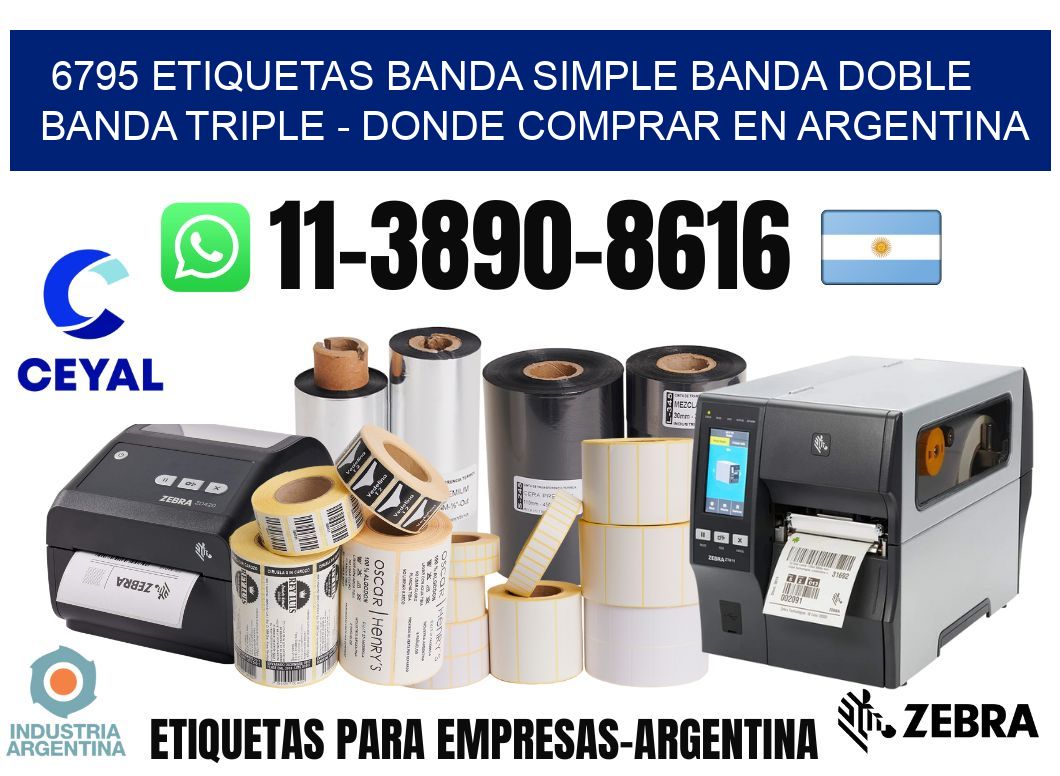 6795 etiquetas banda simple banda doble banda triple - Donde Comprar en Argentina