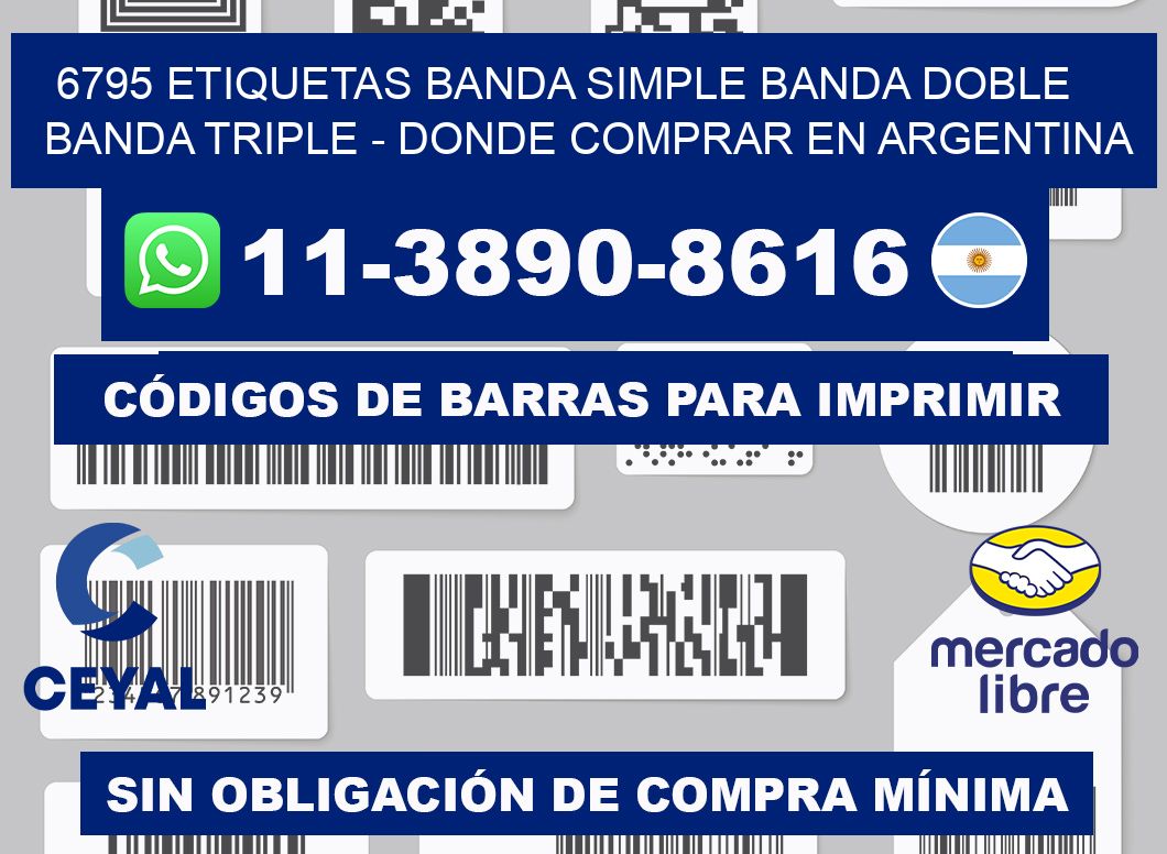 6795 etiquetas banda simple banda doble banda triple - Donde Comprar en Argentina