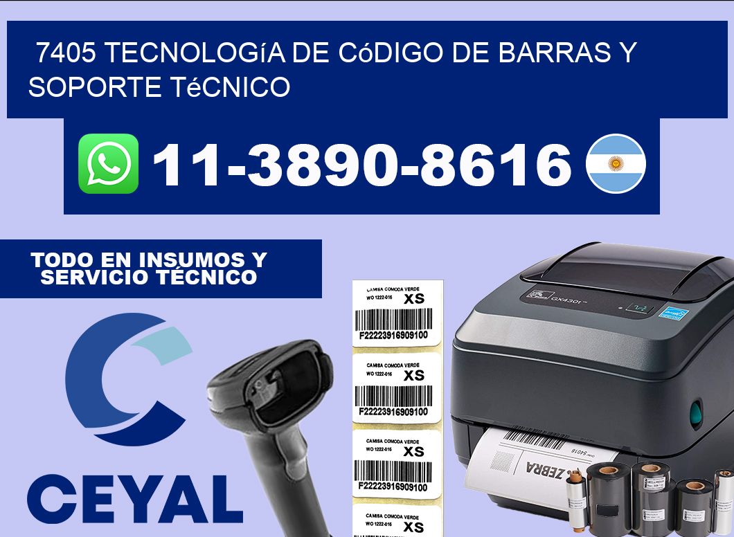 7405 Tecnología de Código de Barras y Soporte Técnico
