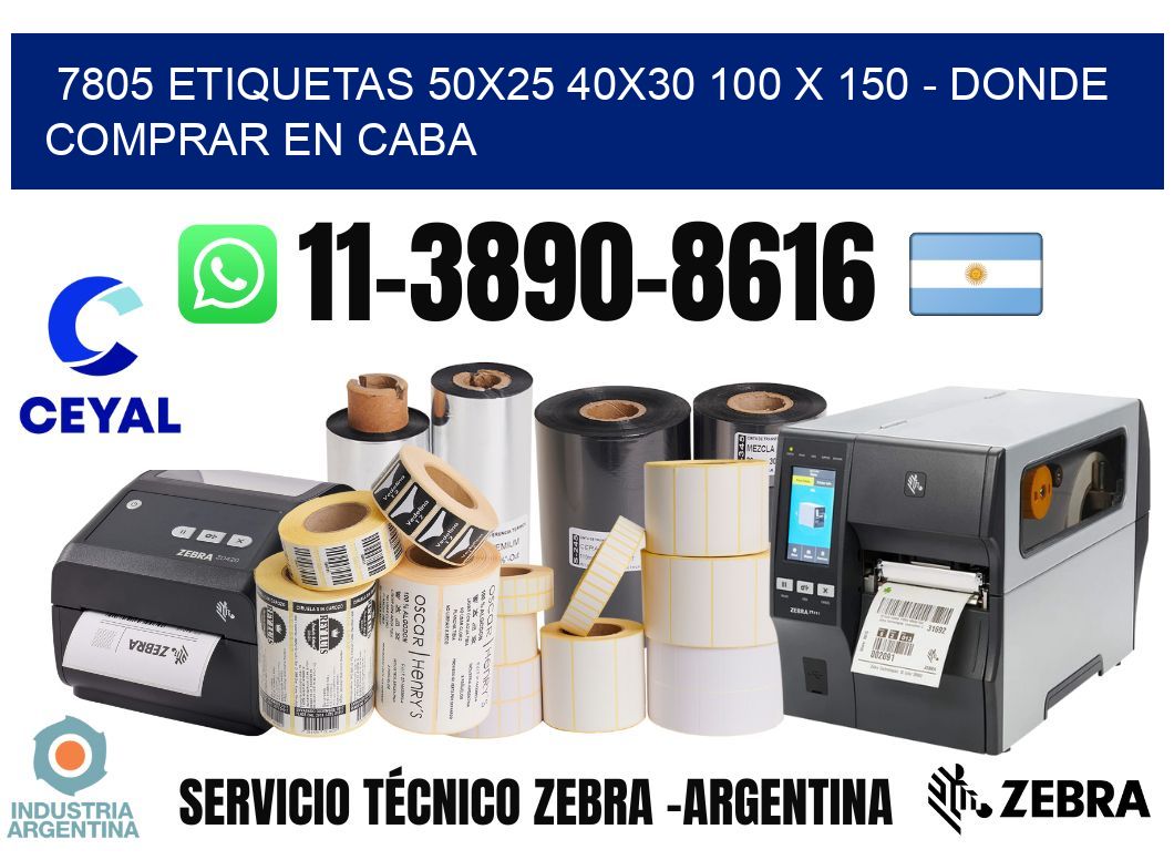 7805 etiquetas 50x25 40x30 100 x 150 - Donde Comprar en Caba