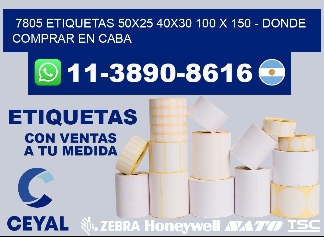 7805 etiquetas 50x25 40x30 100 x 150 - Donde Comprar en Caba