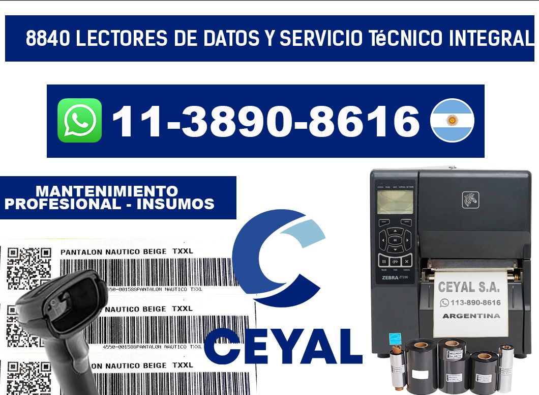 8840 Lectores de Datos y Servicio Técnico Integral