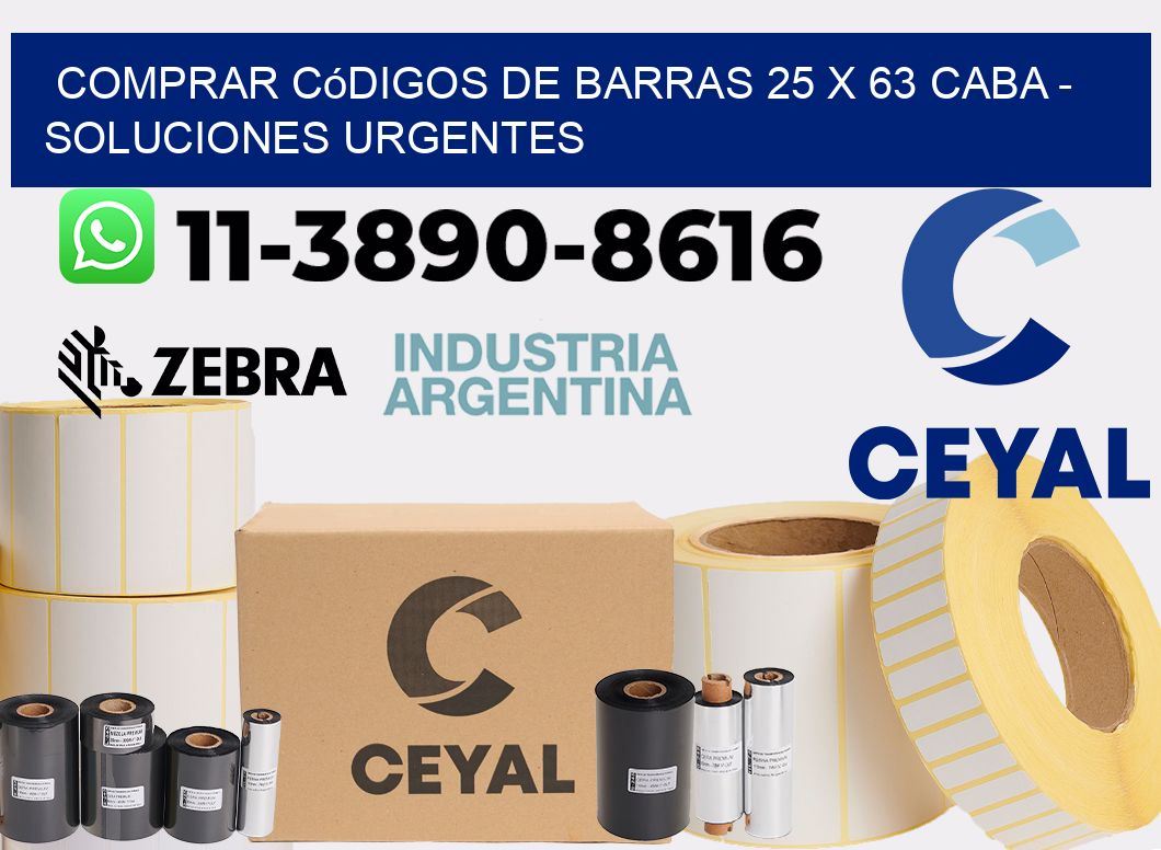 Comprar códigos de barras 25 x 63 CABA - soluciones urgentes