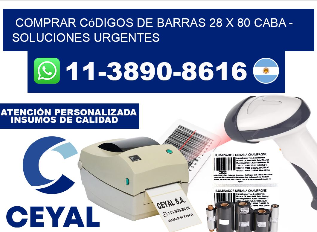 Comprar códigos de barras 28 x 80 CABA - soluciones urgentes