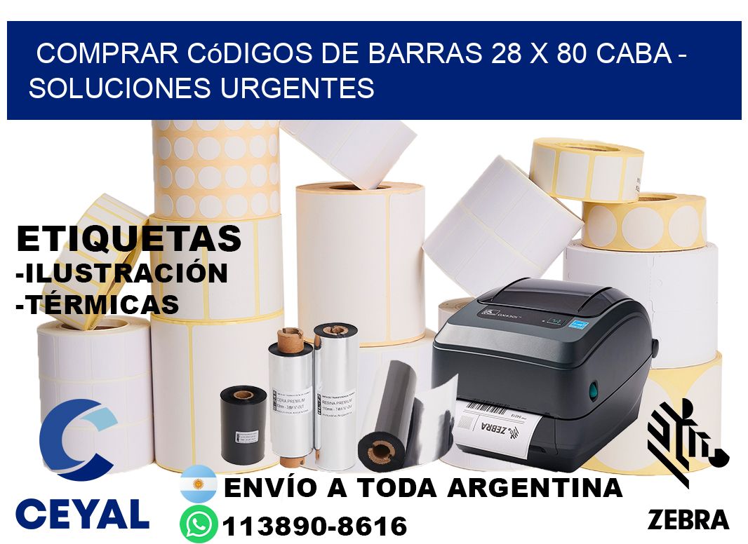 Comprar códigos de barras 28 x 80 CABA - soluciones urgentes
