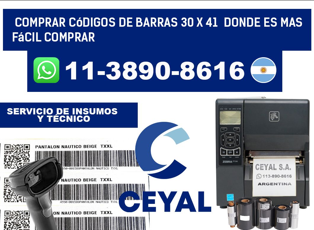 Comprar códigos de barras 30 x 41  Donde es mas fácil comprar