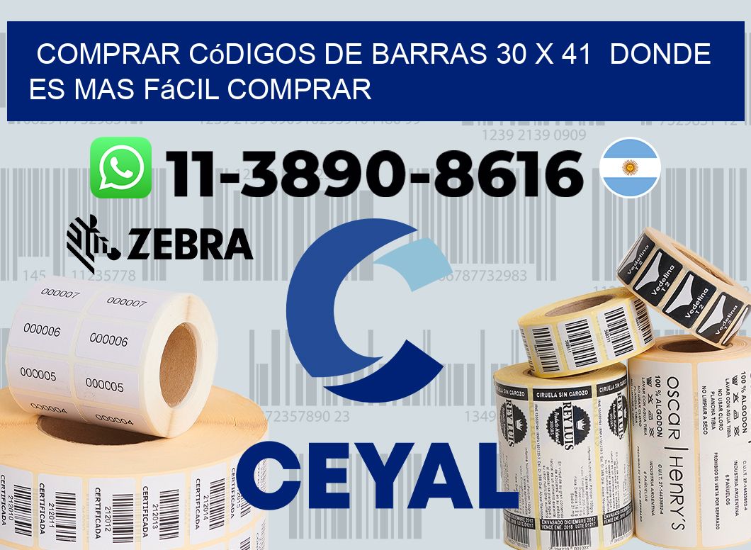 Comprar códigos de barras 30 x 41  Donde es mas fácil comprar