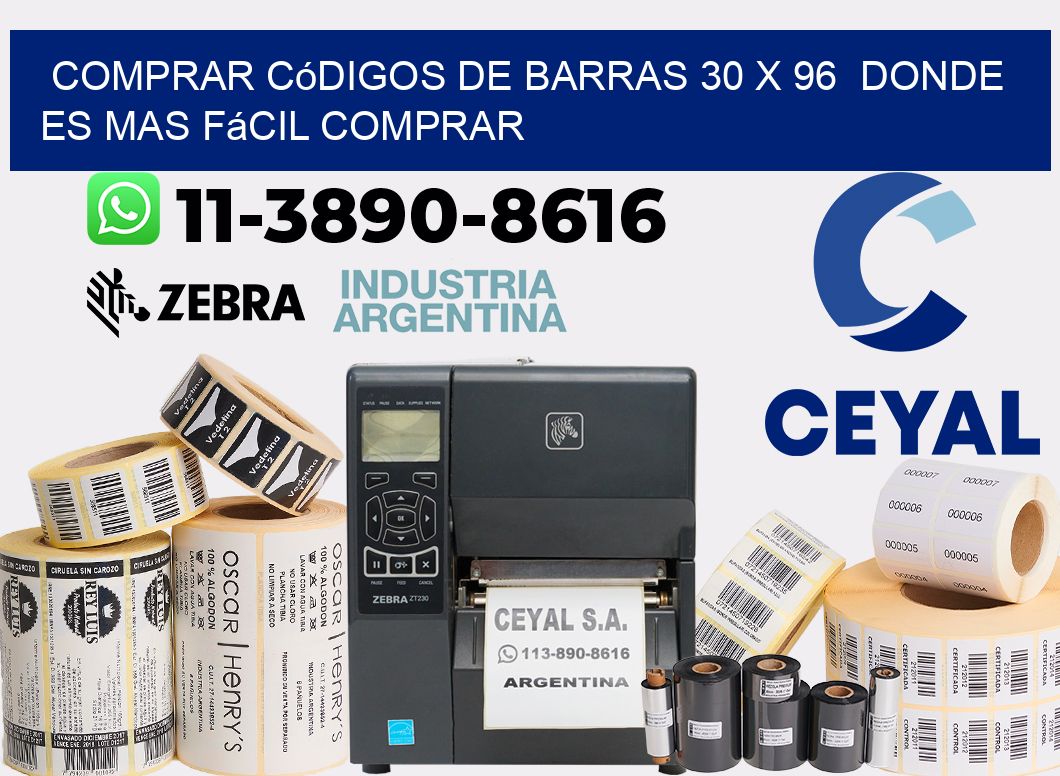 Comprar códigos de barras 30 x 96  Donde es mas fácil comprar