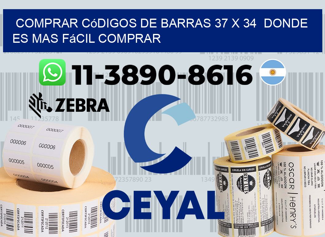 Comprar códigos de barras 37 x 34  Donde es mas fácil comprar
