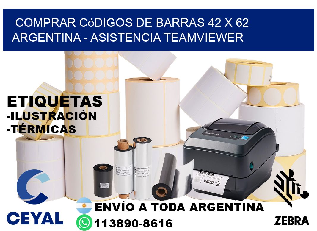 Comprar códigos de barras 42 x 62 argentina - asistencia teamviewer