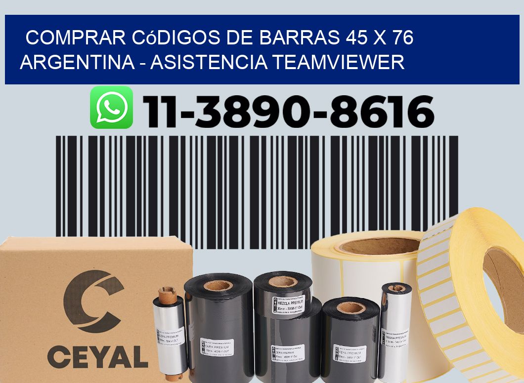 Comprar códigos de barras 45 x 76 argentina - asistencia teamviewer