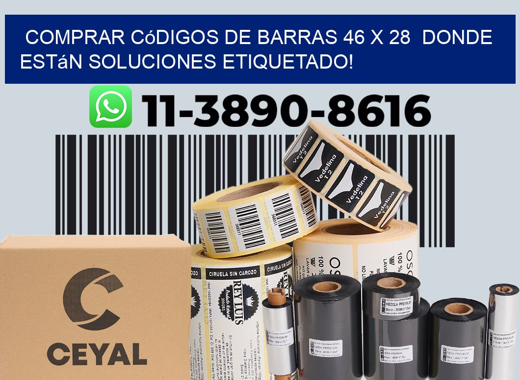 Comprar códigos de barras 46 x 28  donde están soluciones etiquetado!