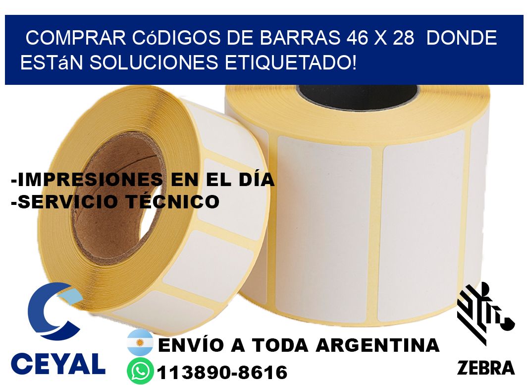 Comprar códigos de barras 46 x 28  donde están soluciones etiquetado!