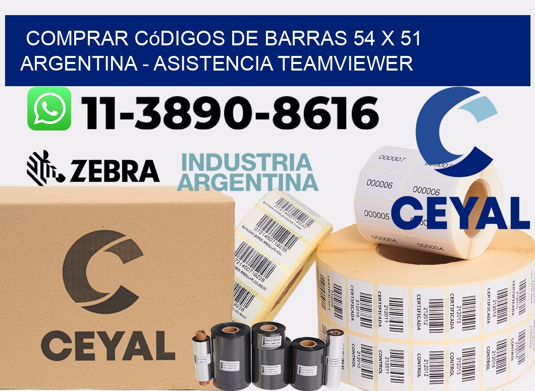 Comprar códigos de barras 54 x 51 argentina - asistencia teamviewer