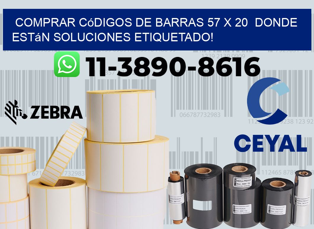 Comprar códigos de barras 57 x 20  donde están soluciones etiquetado!