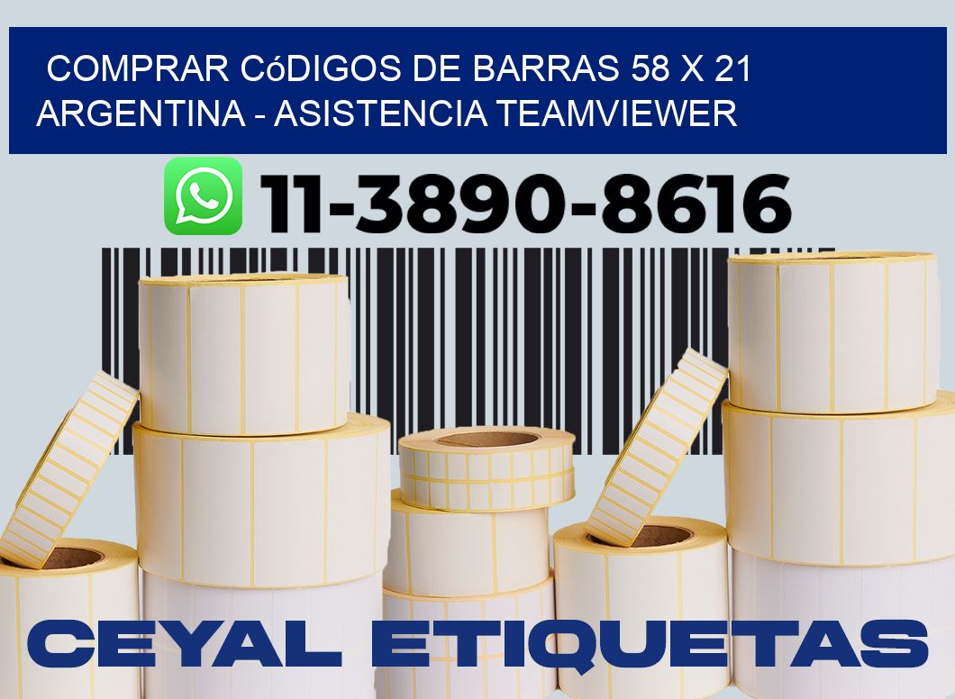 Comprar códigos de barras 58 x 21 argentina - asistencia teamviewer