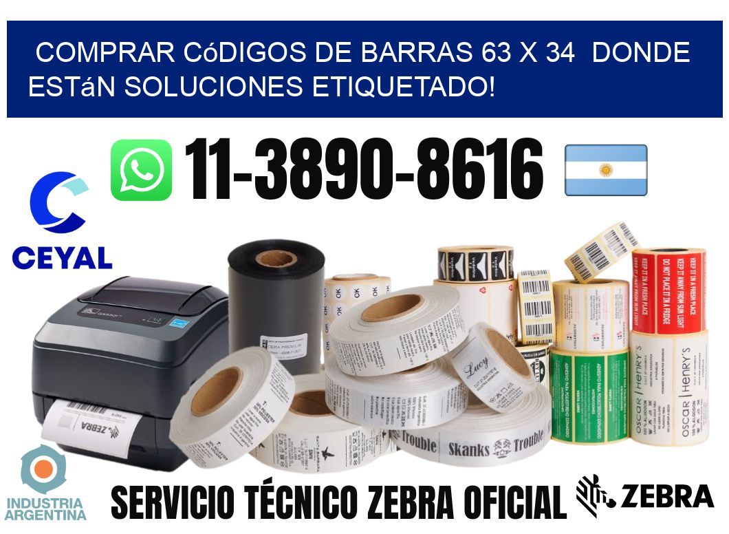 Comprar códigos de barras 63 x 34  donde están soluciones etiquetado!