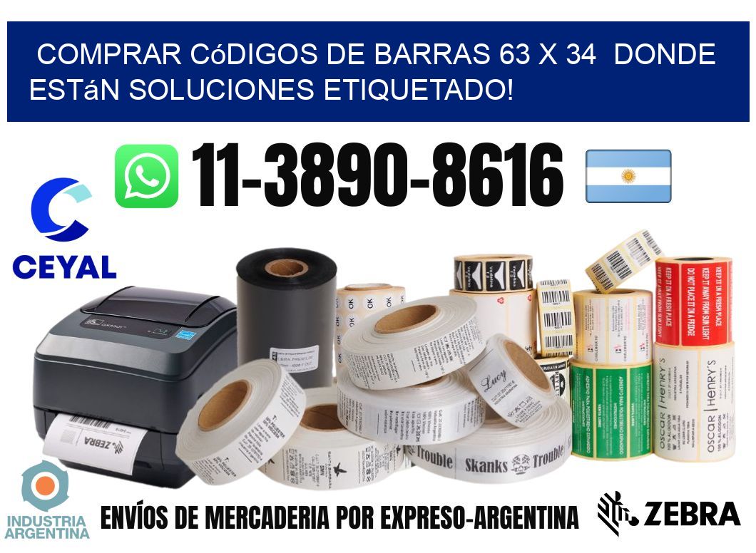 Comprar códigos de barras 63 x 34  donde están soluciones etiquetado!