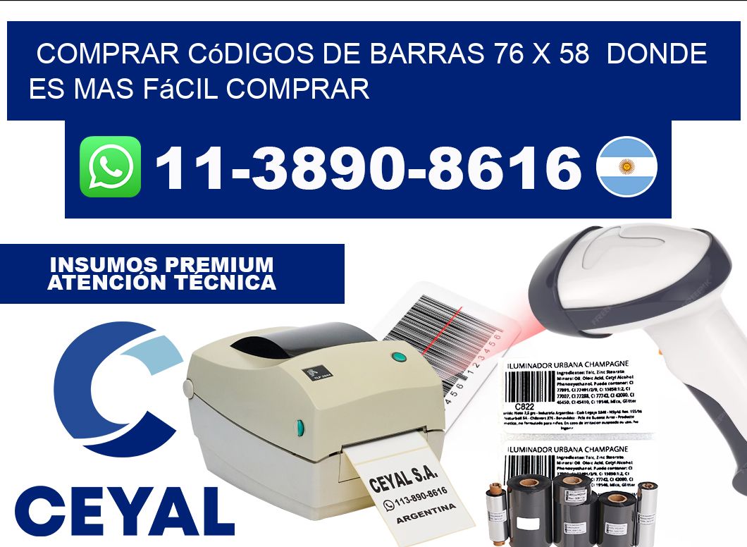 Comprar códigos de barras 76 x 58  Donde es mas fácil comprar