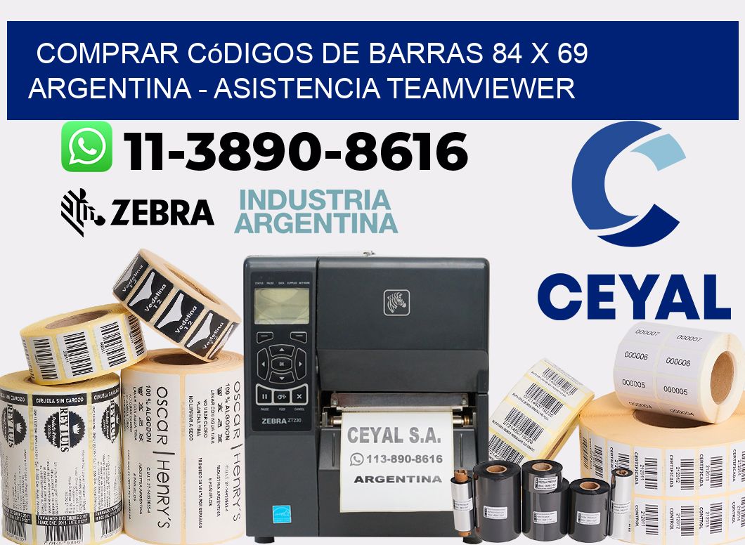 Comprar códigos de barras 84 x 69 argentina - asistencia teamviewer