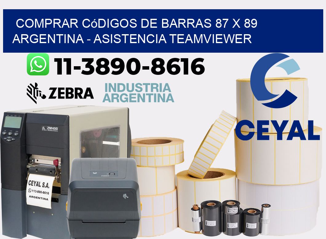 Comprar códigos de barras 87 x 89 argentina - asistencia teamviewer