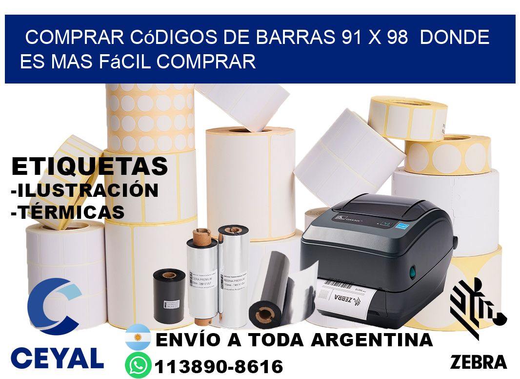 Comprar códigos de barras 91 x 98  Donde es mas fácil comprar