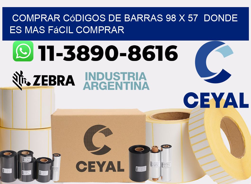 Comprar códigos de barras 98 x 57  Donde es mas fácil comprar