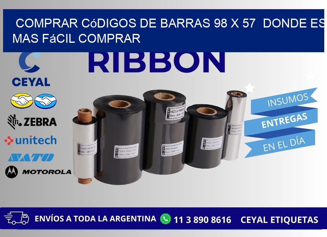 Comprar códigos de barras 98 x 57  Donde es mas fácil comprar